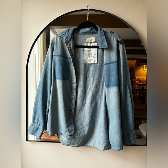 CURRENT ELLIOT | the perfect denim shirt | size medium - Picture 4 of 11